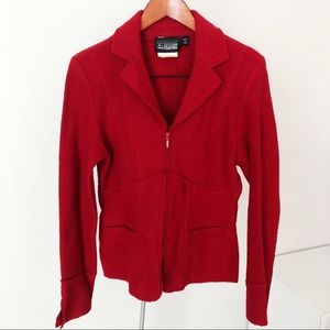 Miss Alliage Collection Red Zip Up Jacket Coat